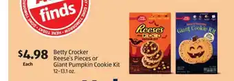 Aldi Betty Crocker Reese's Pieces Or Giant Pumpkin Cookie Kit 12-13.1 Oz. offer