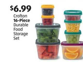 Aldi Crofton 16-piece Durable Food Storage Set offer