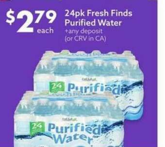 Big Lots 24pk Fresh Finds Purified Water offer