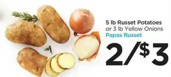 Food 4 Less 5 Lb Russet Potatoes Or 3 Lb Yellow Onions offer