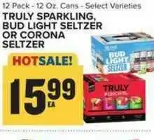 Food Lion Truly Sparkling Bud Light Seltzer Or Corona Seltzer offer