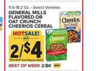 Food Lion General Mills Flavored Or Oat Crunch Cheerios Cereal offer