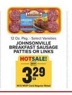 Food Lion Johnsonville Breakfast Sausage Patties Or Links offer