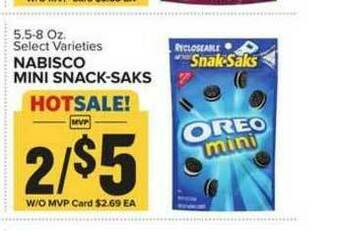 Food Lion Nabisco Mini Snack-saks offer
