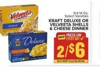Food Lion Kraft Deluxe Or Velveeta Shells & Cheese Dinner offer