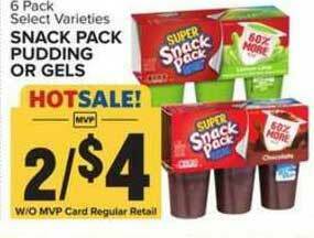 Food Lion Snack Pack Pudding Or Gels offer