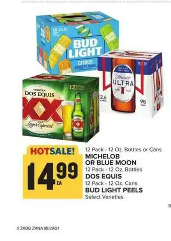 Food Lion Michelob Or Blue Moon, Dos Equis, Bud Light Peels offer