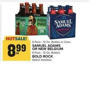 Food Lion Samuel Adams Or New Belgium, Bold Rock offer