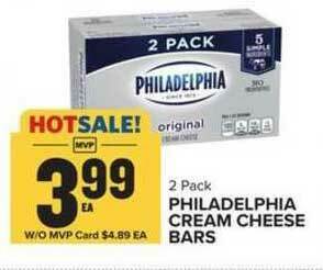 Food Lion Philadelphia Cream Cheese Bars offer
