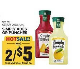 Food Lion Simply Ades Or Punches offer