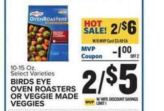 Food Lion Birds Eye Oven Roasters Or Veggie Made Veggies offer