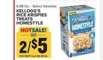 Food Lion Kellogg's Rice Krispies Treats Homestyle offer