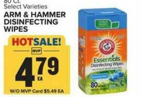 Food Lion Arm & Hammer Disinfecting Wipes offer