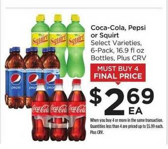 Foods Co Coca-cola, Pepsi Or Squirt offer