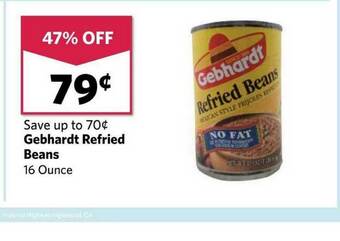Grocery Outlet Gebhardt Refried Beans offer