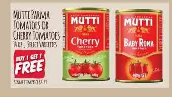 Jewel-Osco Mutti Parma Tomatoes Or Cherry Tomatoes offer