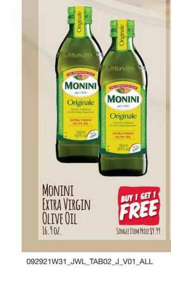 Jewel-Osco Monini Extra Virgin Olive Oil offer