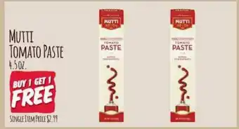 Jewel-Osco Mutti Tomato Paste offer