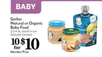 Pavilions Gerber Natural Or Organic Baby Food offer