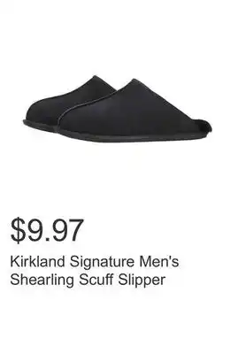 Costco Kirkland Signature Men's Shearling Scuff Slipper offer