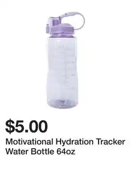 Five Below Motivational Hydration Tracker Water Bottle 64oz offer
