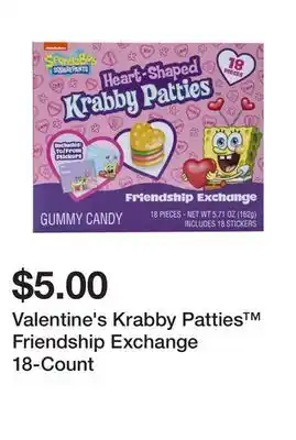 Five Below Valentine's Krabby Patties Friendship Exchange 18-Count offer