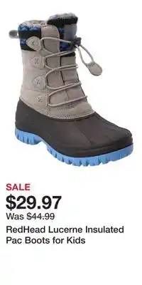 Cabela's RedHead Lucerne Insulated Pac Boots for Kids offer