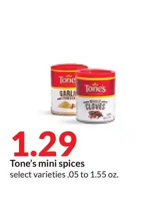 Hy-Vee Tone's mini spices offer