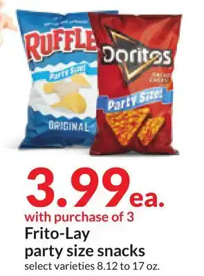 Hy-Vee Frito-Lay party size snacks offer