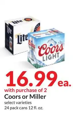 Hy-Vee Coors or Miller offer