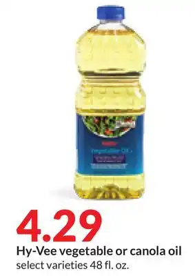 Hy-Vee Hy-Vee vegetable or canola oil offer