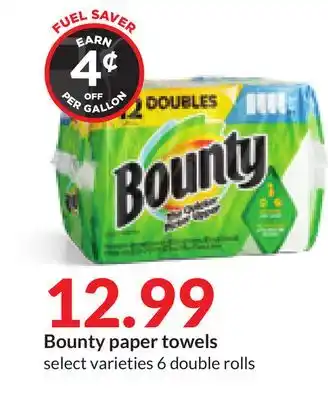 Hy-Vee Bounty paper towels offer