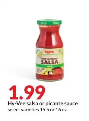 Hy-Vee Hy-Vee salsa or picante sauce offer