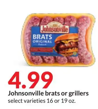 Hy-Vee Johnsonville brats or grillers offer