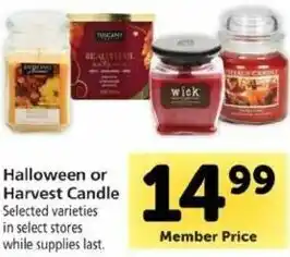Safeway Halloween Or Harvest Candle offer