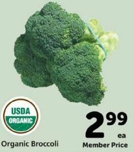 Safeway Organic Broccoli offer