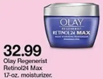 Target Olay Regenerist Retinol24 Max 17-Oz Moisturizer offer