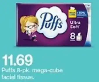 Target Puffs Mega-Cube Facial Tissue offer