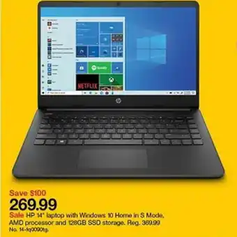 Target Laptop With Windows 10 Home In S Mode, AMD Processor And 128 Gb SSD Storage offer