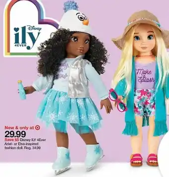 Target Disney ILY 4Ever Ariel- Or Elsa-Inspired Fashion Doll offer
