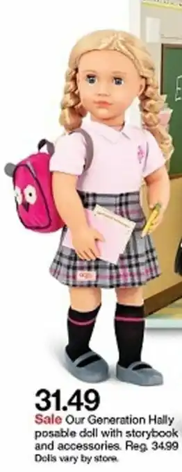 Target Our Generation Hally Posable Doll With Storybook And Accessories offer