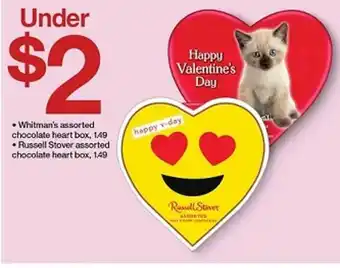 Target Whitman's assorted chocolate heart box offer