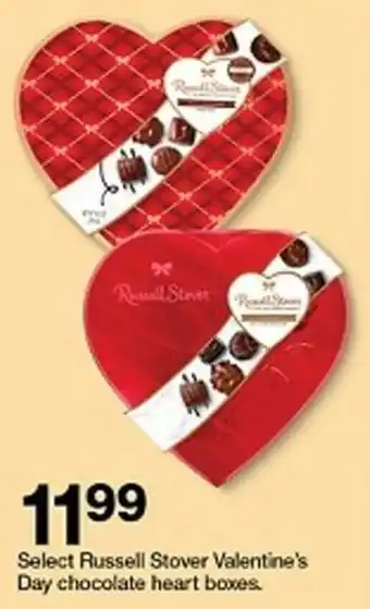 Target Select Russell Stover Valentine's Day chocolate heart boxes. offer
