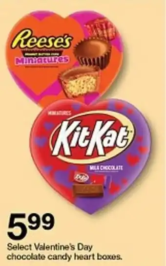 Target Select Valentine's Day chocolate candy heart boxes. offer