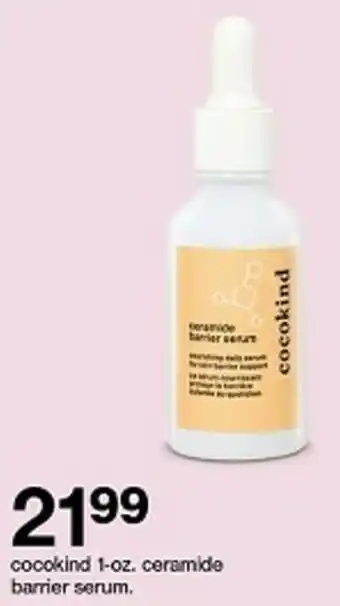 Target cocokind 1-oz. ceramide barrier serum offer