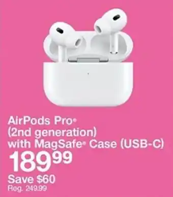 Target AirPods Pro (2nd generation) with MagSafe Case (USB-C) offer