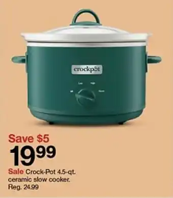 Target Crock-Pot 4.5-qt. ceramic slow cooker offer