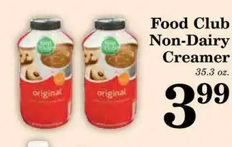 Harvest Foods Food Club Non-dairy Creamer offer