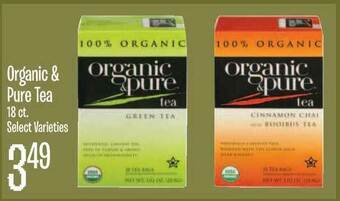 Jewel-Osco Organic & Pure Tea offer