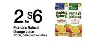 Jons International Florida's Natural Orange Juice offer